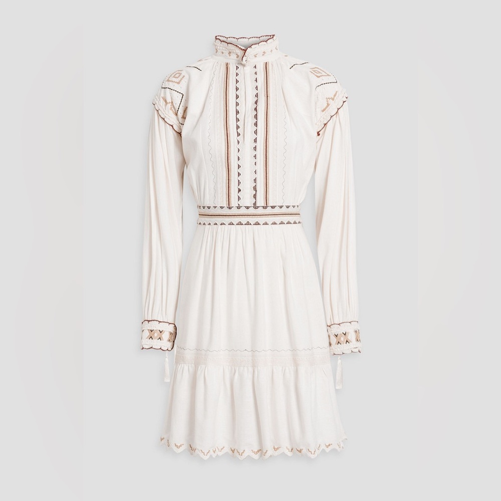 Etro Embroidered cotton mini dress